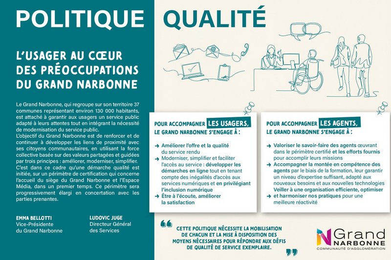 flyer listant les engagements du Grand Narbonne